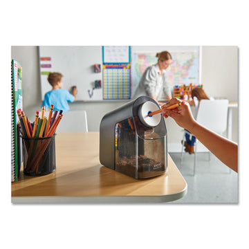 X-ACTO® Model 1675 Teacherpro Classroom Electric Pencil Sharpener, Ac-powered, 4 X 7.5 X 8, Black-silver-smoke freeshipping - TVN Wholesale